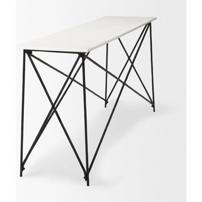 Lorlei Console Table by Mercana in black. Made from iron in a unique style.
