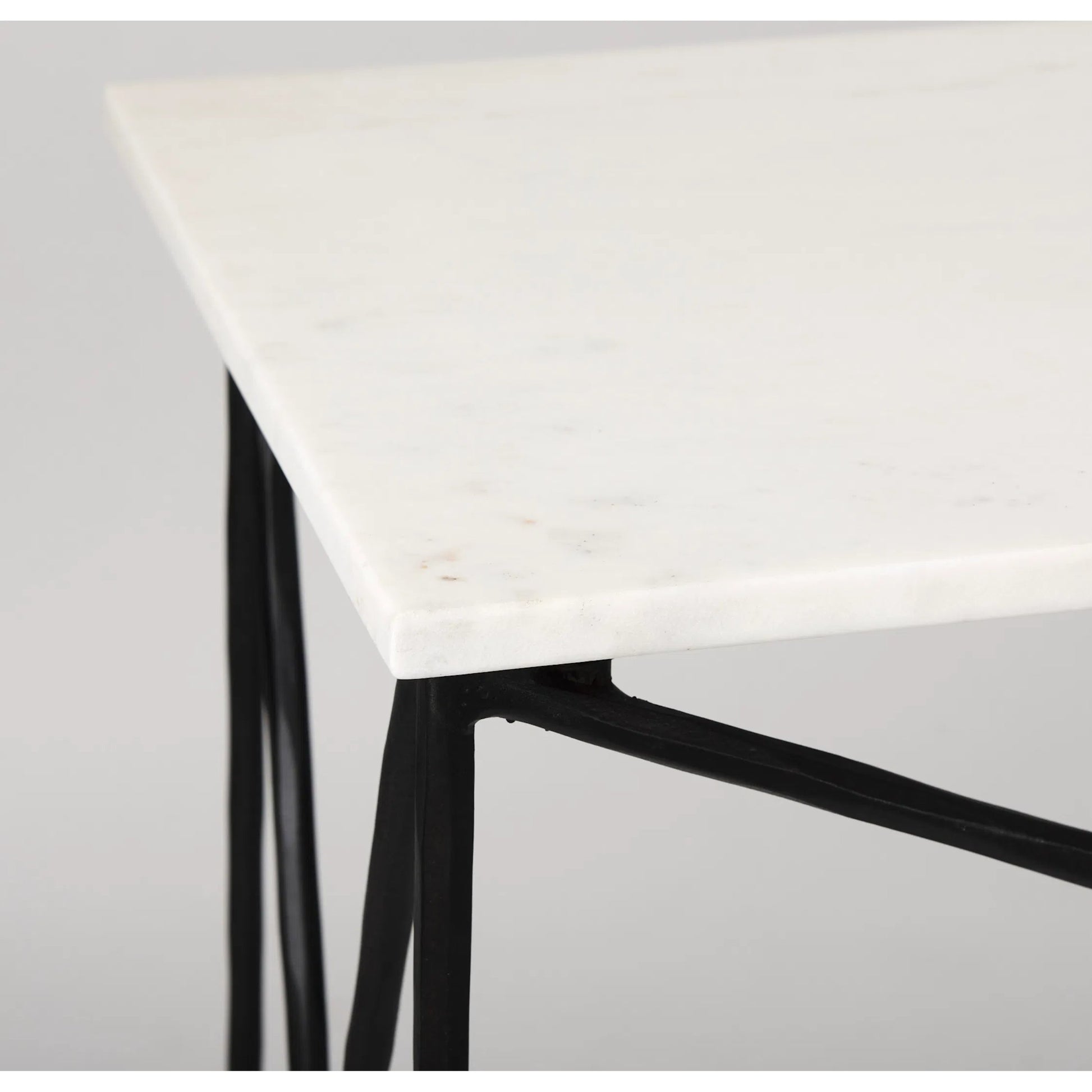 Lorlei Console Table by Mercana in black. Made from iron in a unique style.