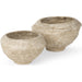 Sonu Paper Mache Half-Pot Bowls by Mercana. Made from paper in a rustic style.