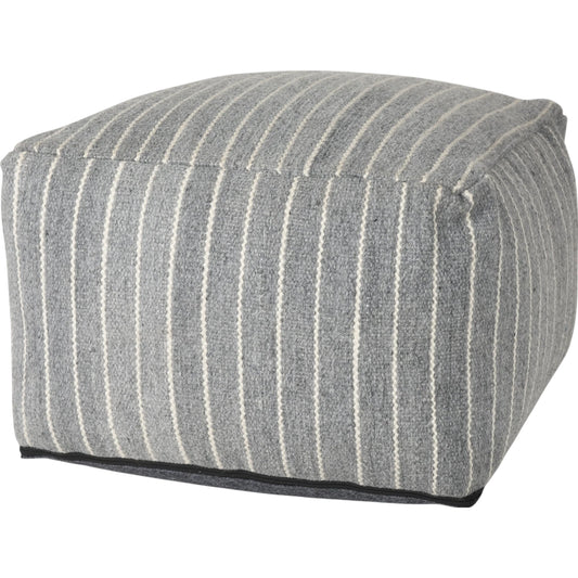 Kensie Pouf by Mercana in blue, white. Made from fabric in a unique style.