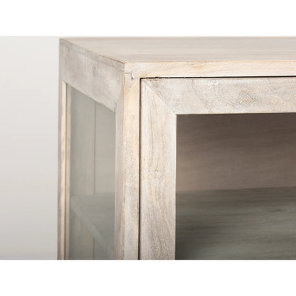 Arelius Sideboard by Mercana. Made from glass, solid wood, steel in a modern style.