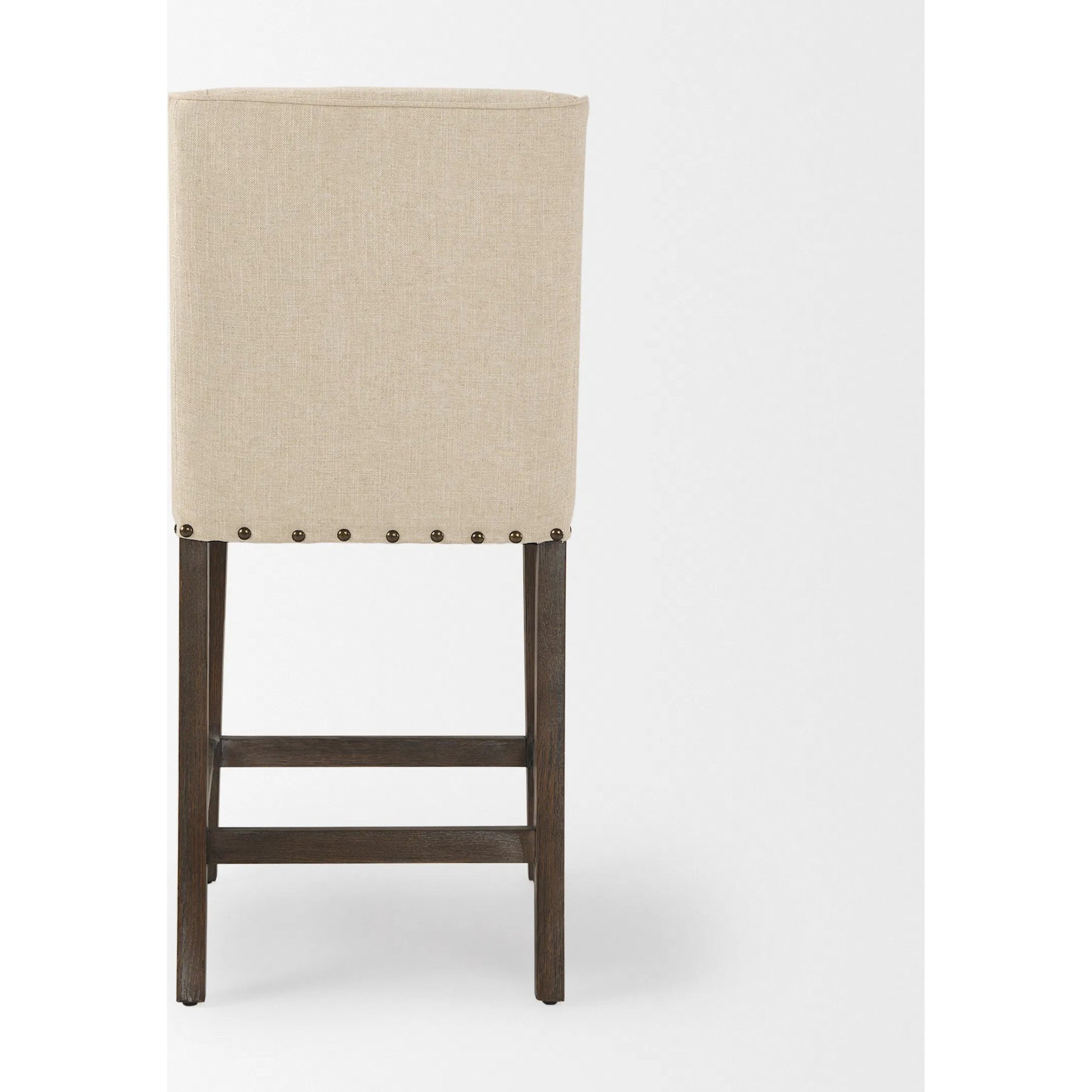 Kensington Counter Stool by Mercana in cream. Made from wood in a unique style.
