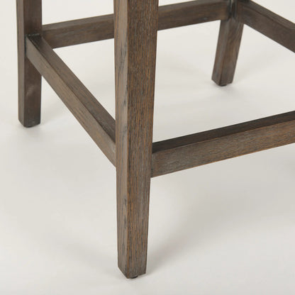 Kensington Counter Stool by Mercana in cream. Made from wood in a unique style.