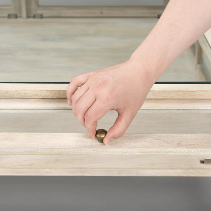 Arelius Square Coffee Table by Mercana. Made from solid wood in a transitional style.