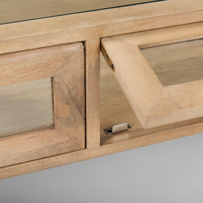 Arelius Rectangular Coffee Table by Mercana. Made from solid wood in a modern style.