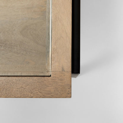 Arelius Rectangular Coffee Table by Mercana. Made from solid wood in a modern style.