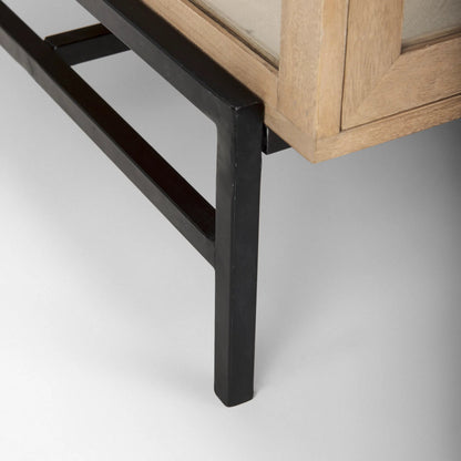 Arelius Rectangular Coffee Table by Mercana. Made from solid wood in a modern style.