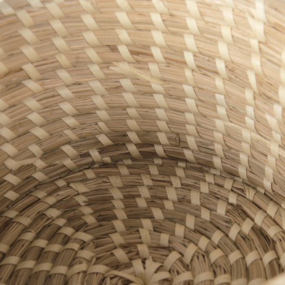 Kailini Nesting Palm Leaf Boxes with Lids by Mercana in brown. Made from seagrass in a rustic style.