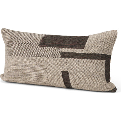 Kyle Lumbar Pillow Cover by Mercana in beige. Made from wool blend in a unique style.