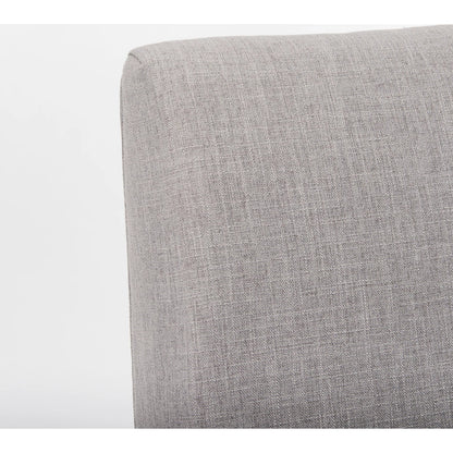 Palisades Dining Chair by Mercana in cream, light brown. Made from wood, fabric in a modern style.