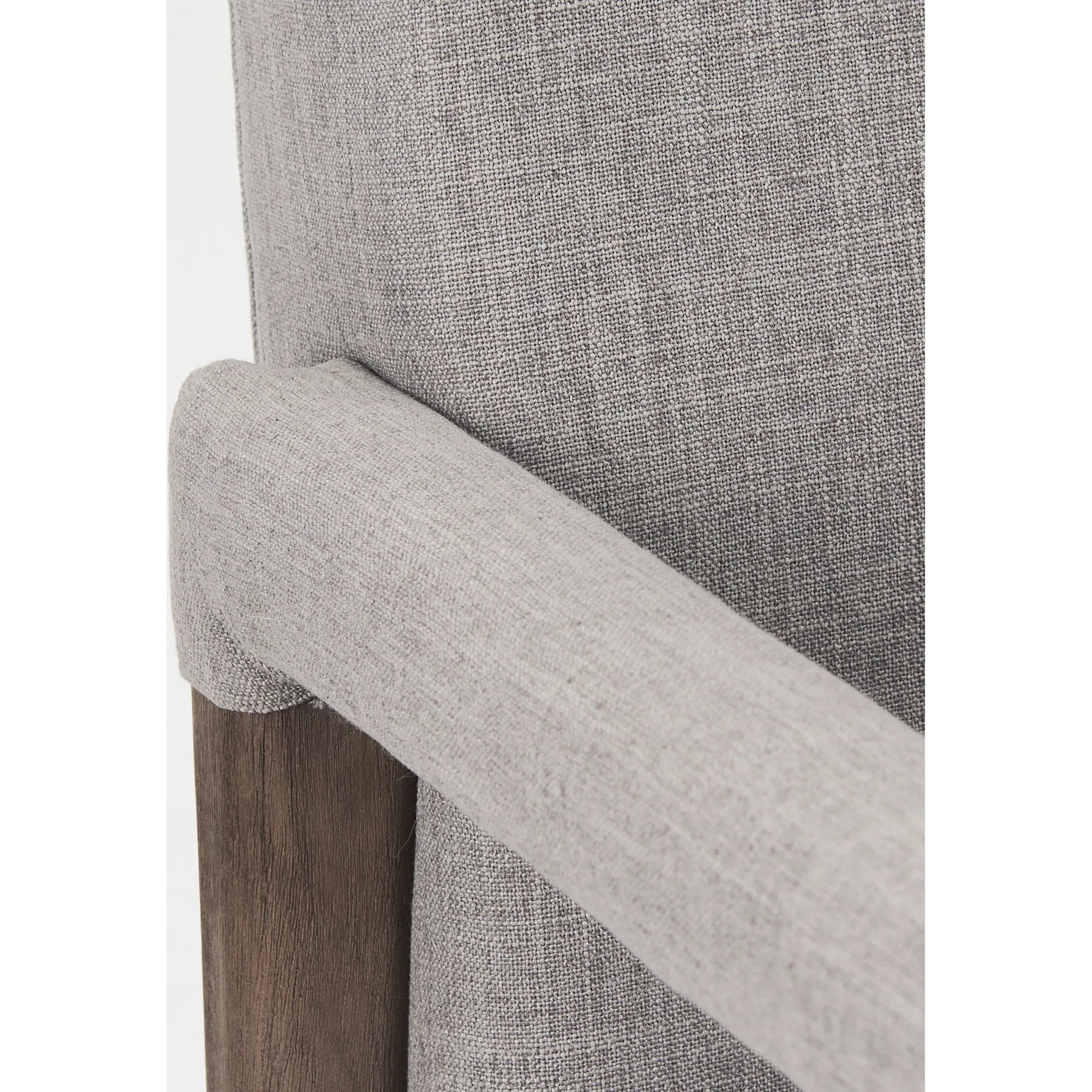 Palisades Dining Chair by Mercana in cream, light brown. Made from wood, fabric in a modern style.