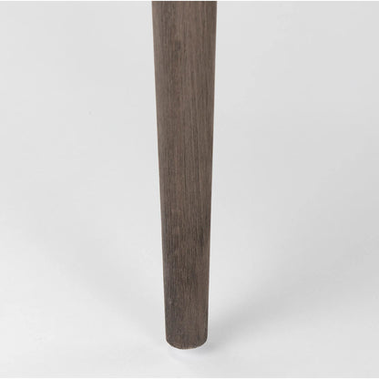Palisades Dining Chair by Mercana in cream, light brown. Made from wood, fabric in a modern style.