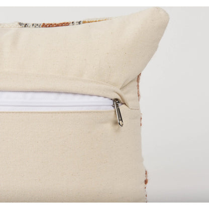 Kenzie Lumbar Pillow Cover by Mercana in blue. Made from cotton blend in a rustic style.