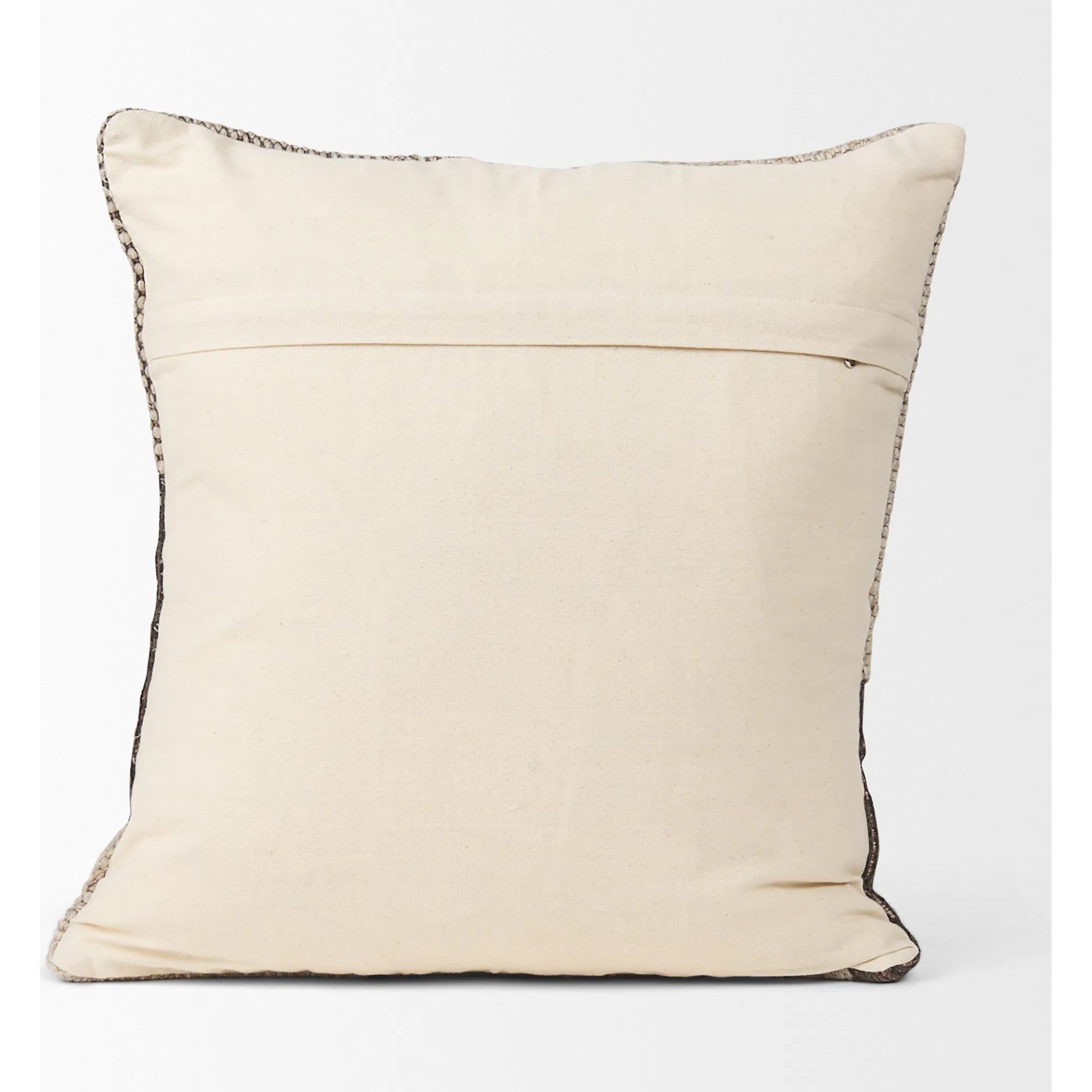 Kyle Square Pillow Cover by Mercana in brown. Made from wool blend in a unique style.