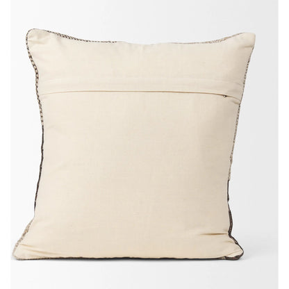 Kyle Square Pillow Cover by Mercana in brown. Made from wool blend in a unique style.