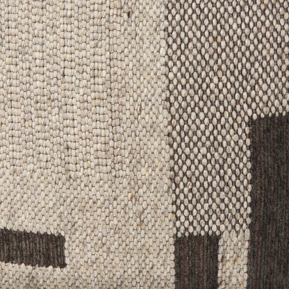 Kyle Square Pillow Cover by Mercana in brown. Made from wool blend in a unique style.