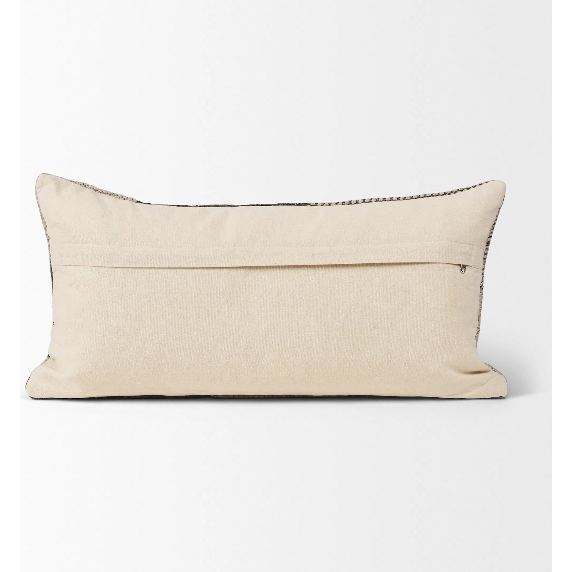 Kyle Lumbar Pillow Cover by Mercana in beige. Made from wool blend in a unique style.