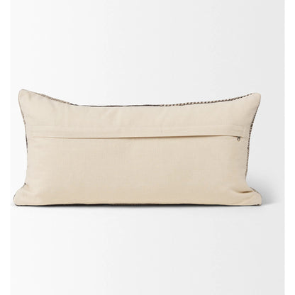 Kyle Lumbar Pillow Cover by Mercana in beige. Made from wool blend in a unique style.