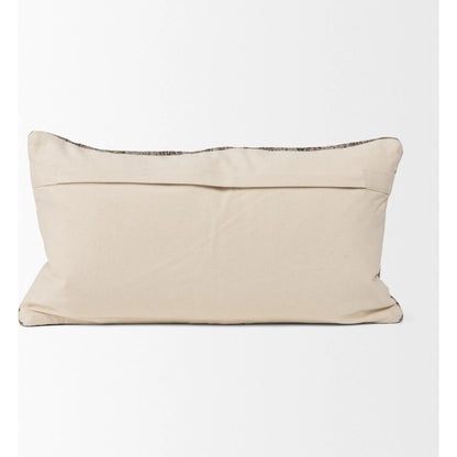 Khloe Lumbar Pillow Cover by Mercana in gray. Made from chenille in a traditional style.