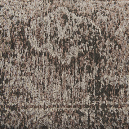 Khloe Lumbar Pillow Cover by Mercana in gray. Made from chenille in a traditional style.