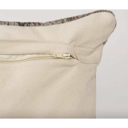 Khloe Lumbar Pillow Cover by Mercana in gray. Made from chenille in a traditional style.