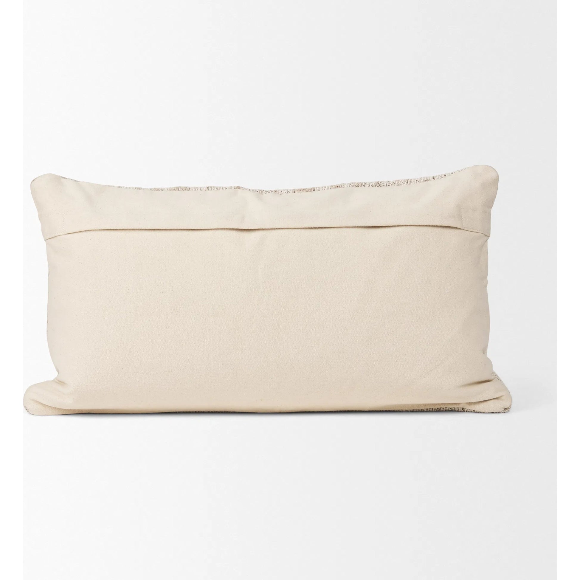 Khloe Lumbar Pillow Cover by Mercana in gray. Made from chenille in a traditional style.