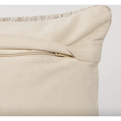 Khloe Lumbar Pillow Cover by Mercana in gray. Made from chenille in a traditional style.