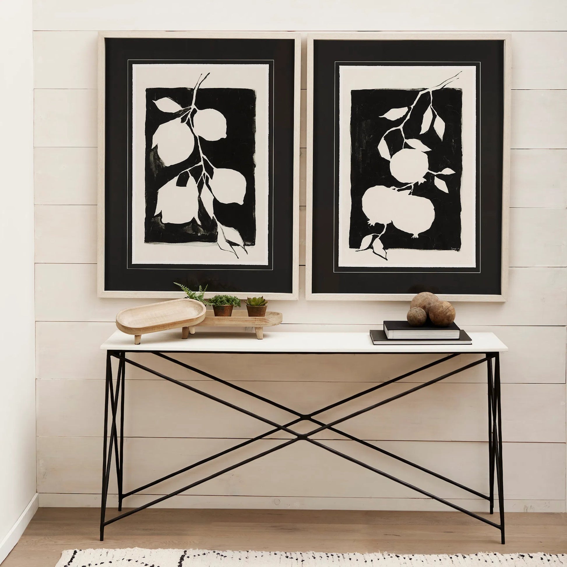 Lorlei Console Table by Mercana in black. Made from iron in a unique style.