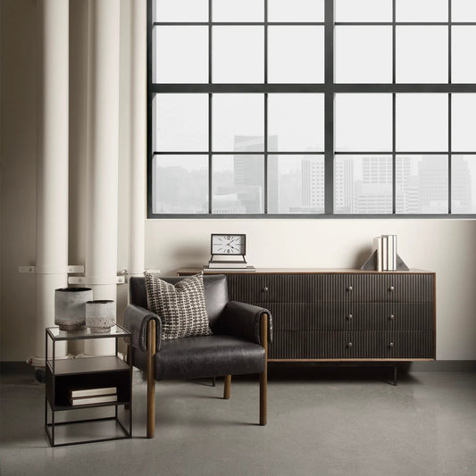 Grace Sideboard by Mercana in two-tone brown. Made from unique in a modern style.