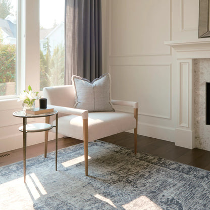 Palisades Accent Chair by Mercana in gray. Made from fabric in a unique style.