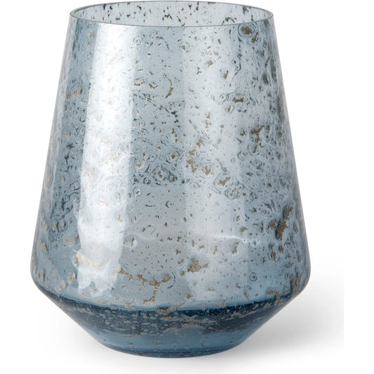 Robyn Vase by Mercana in blue. Made from glass in a unique style.