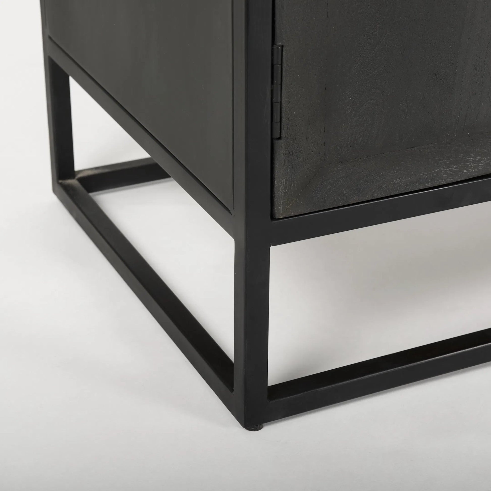 Sloan Large Curio Cabinet by Mercana in black. Made from solid wood in a unique style.
