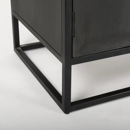 Sloan Large Curio Cabinet by Mercana in black. Made from solid wood in a unique style.