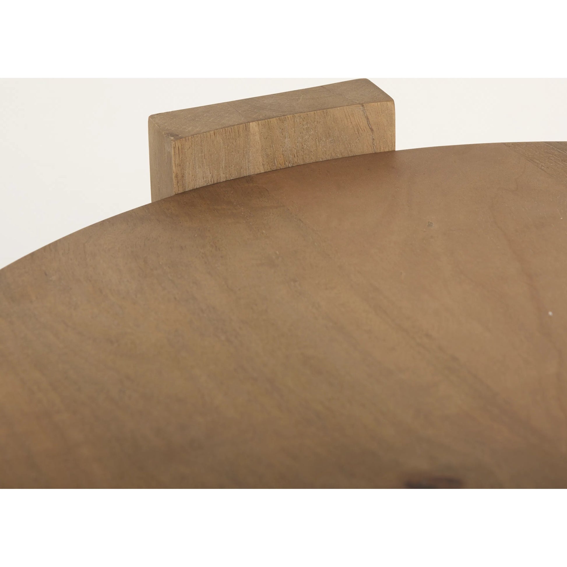 Evelyn End Table by Mercana in brown. Made from solid wood in a transitional style.