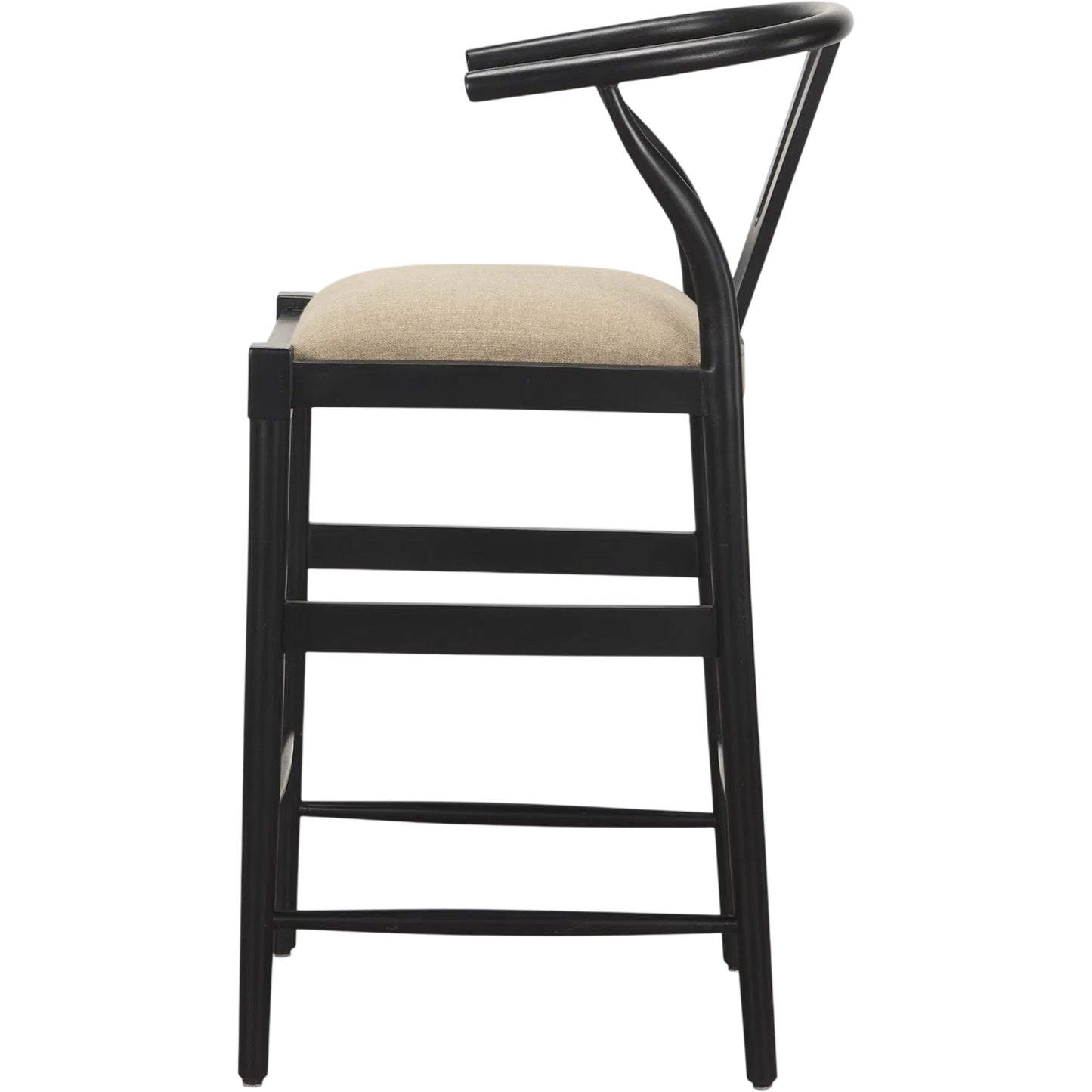 003 SI-2527781 | Additional Silo | Trixie Upholstered Seat Bar Stool by Mercana in black. Made from solid wood in a unique style.