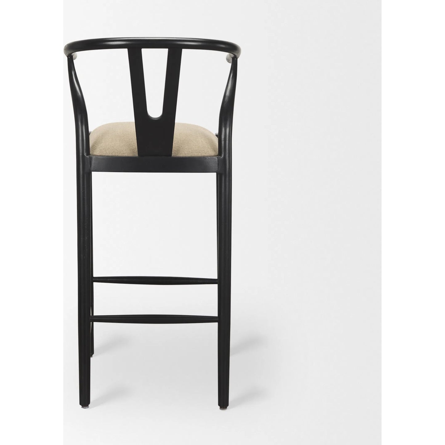004 SI-2527781 | Additional Silo | Trixie Upholstered Seat Bar Stool by Mercana in black. Made from solid wood in a unique style.