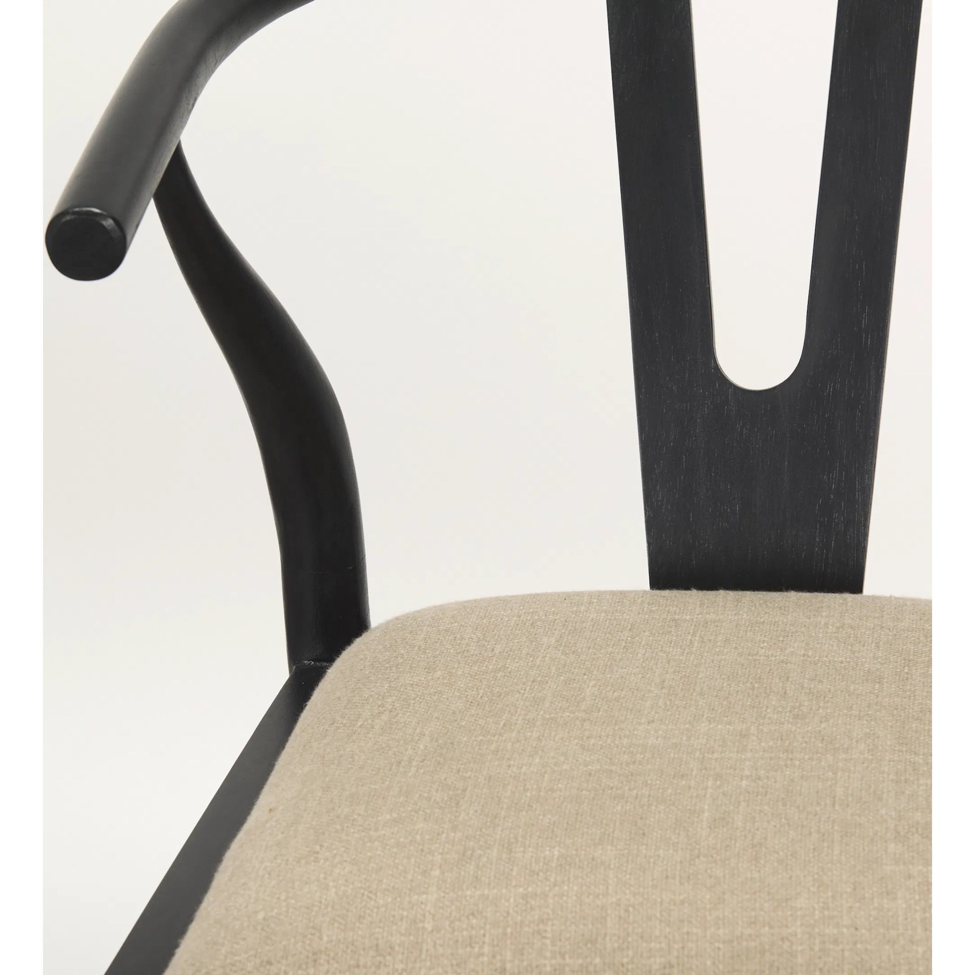 Trixie Upholstered Seat Bar Stool by Mercana in black. Made from solid wood in a unique style.