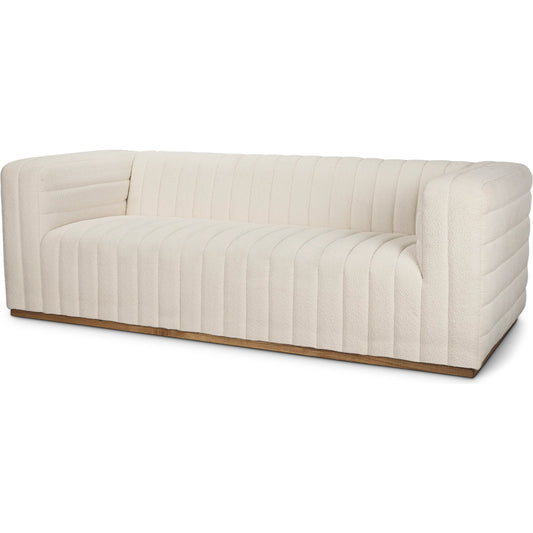 Ricciardo Upholstered Sofa by Mercana in cream. Made from unique in a unique style.