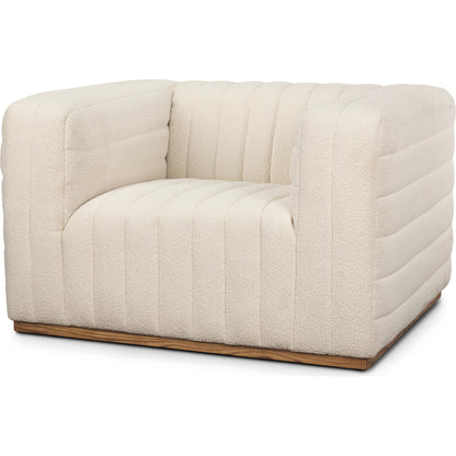 Ricciardo Upholstered Chair by Mercana in cream. Made from unique in a traditional style.
