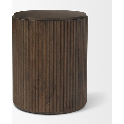 Terra Side Table by Mercana. Made from solid wood in a traditional style.
