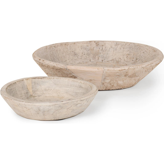 Nikita Reclaimed Wood Bowls (Set of 2) by Mercana. Made from wood in a unique style.