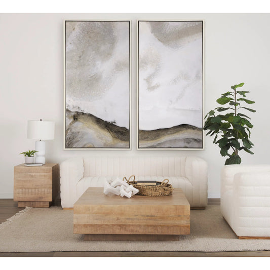 Ricciardo Upholstered Sofa by Mercana in cream. Made from unique in a unique style.