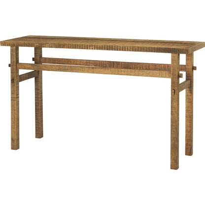 Rosie Console Table by Mercana in brown. Made from solid wood in a unique style.