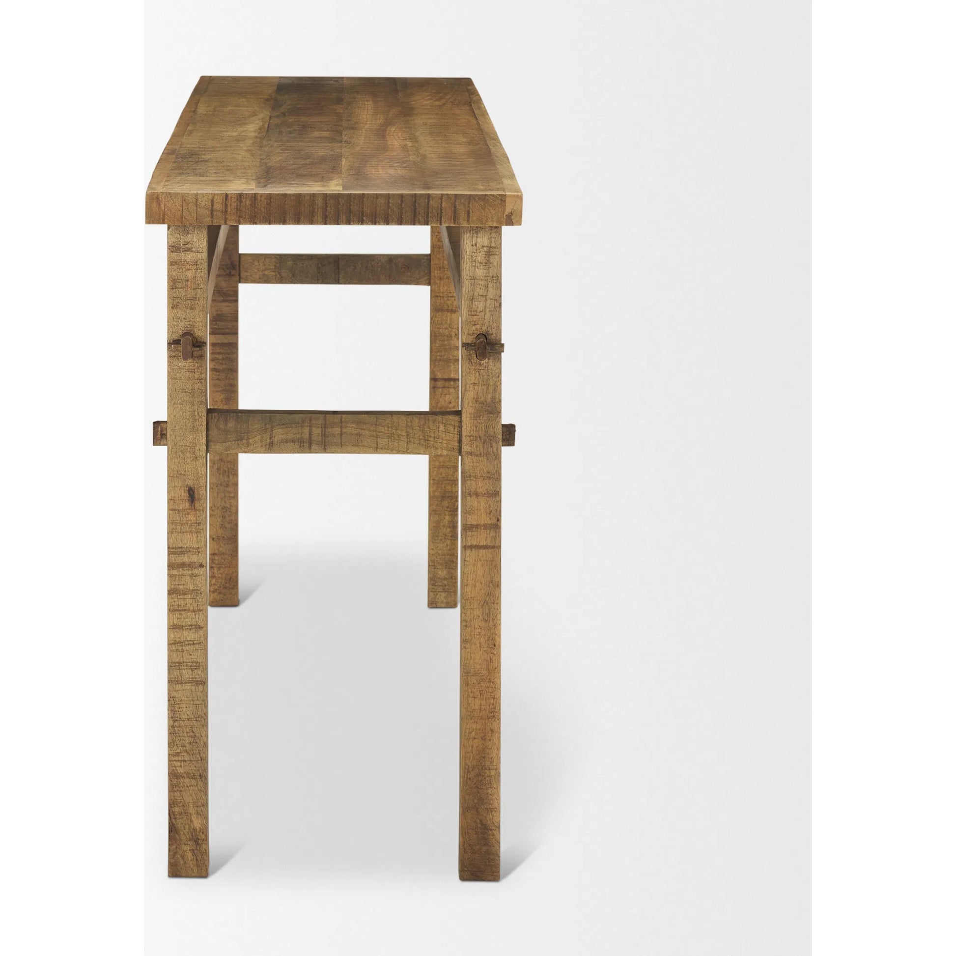 Rosie Console Table by Mercana in brown. Made from solid wood in a unique style.