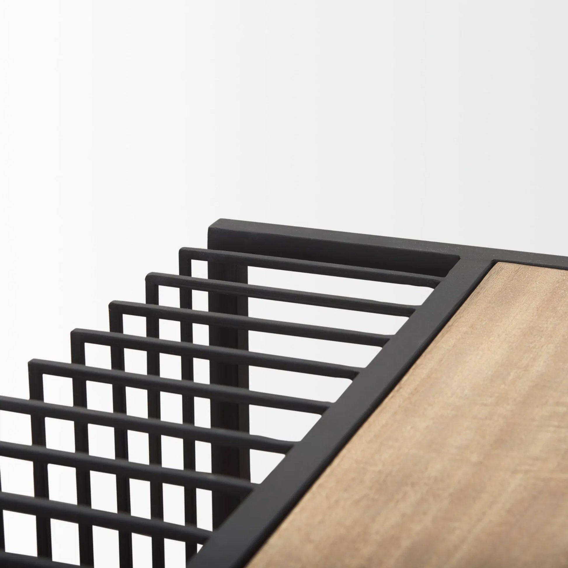 Miles Nesting End Tables by Mercana in black. Made from metal in a transitional style.