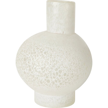 Heket Vase by Mercana in white. Made from glass in a modern style.