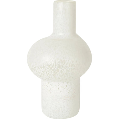 Heket Vase by Mercana in white. Made from glass in a modern style.