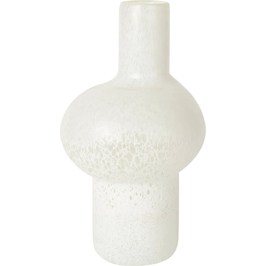 Heket Vase by Mercana in white. Made from glass in a unique style.