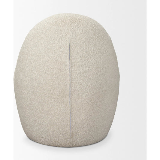 Beverly Accent Chair by Mercana in cream. Made from fabric in a transitional style.