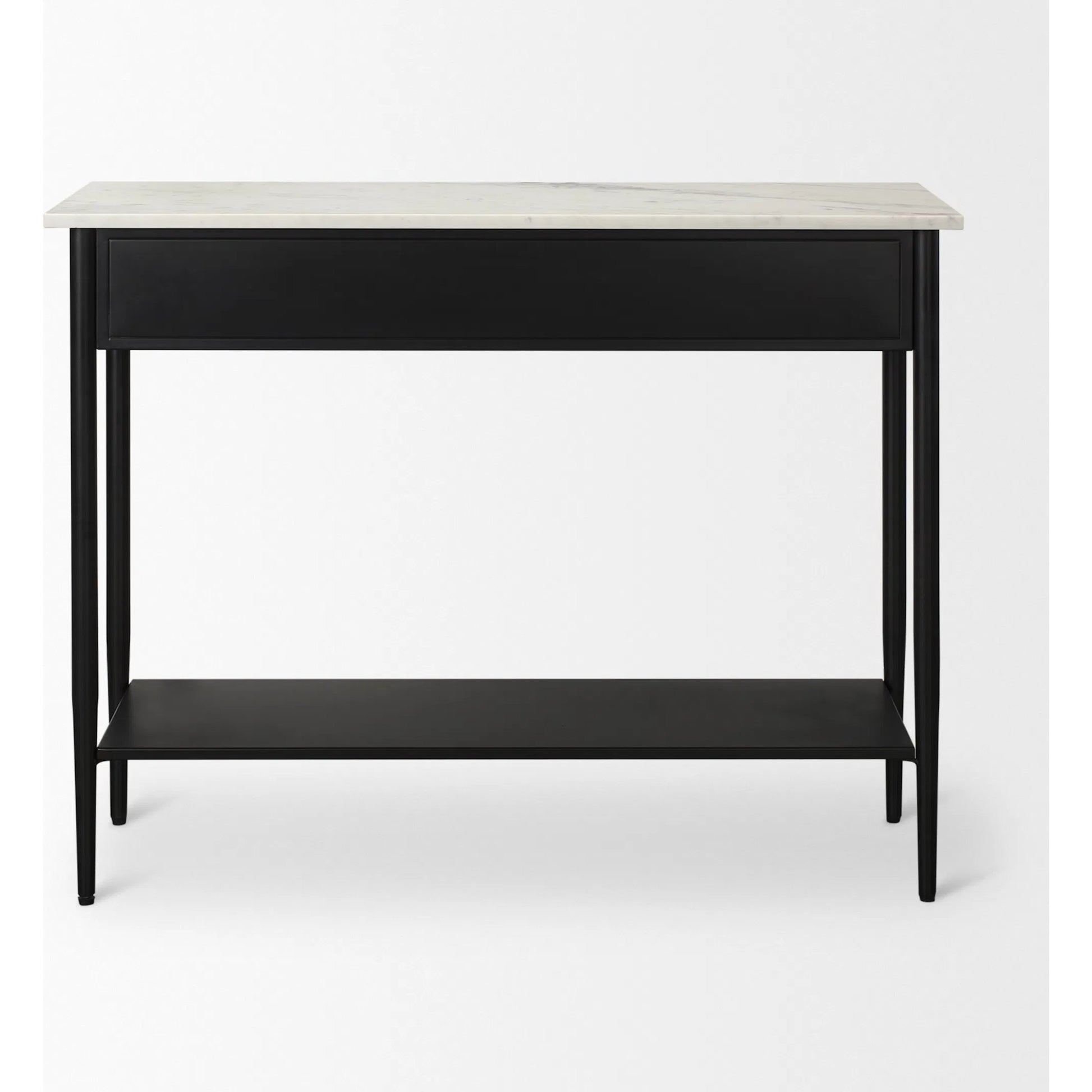 Amika Console Table by Mercana in white, black. Made from metal in a unique style.